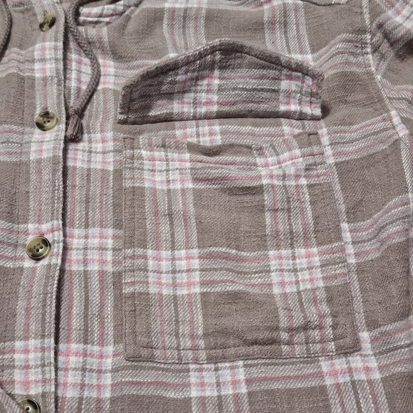 Hooded Flannel Shirt / Shacket - Picture 9 of 16